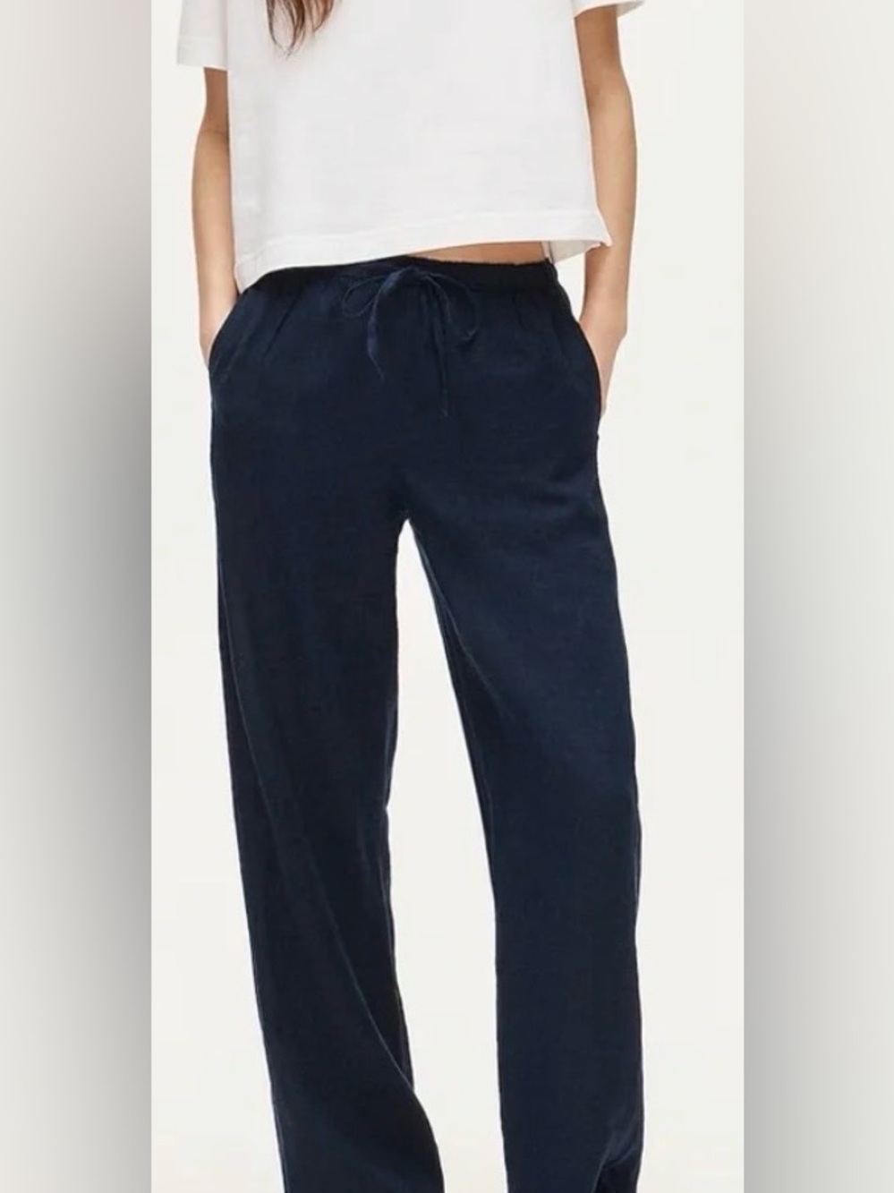 J. Crew Soleil pant in Navy Linen Sz M
